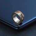 thumbnail image 2 of Agite el mismo anillo giratorio para hombre con engranaje de estrella incrustado con diamantes CNC, anillo mecánico giratorio para pareja, 2 of 5