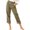 *Brown, variant on Women's Cotton Linen Cuffed Chino Pants , Straight Leg Trousers For Women , Ladies' High Waisted Work Pants with Pockets, Brown , S-3XL