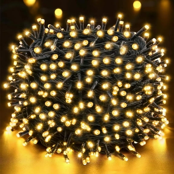 66ft LED Christmas Lights, Christmas Tree Lights Indoor Plug in, 8 Modes Twinkle Christmas String Lights for Indoor Outdoor Xmas Tree Wedding Party Decoration (Warm White)