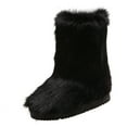 thumbnail image 2 of QISIWOLE Fancy Plush Mid-tube Snow Boots Women Plus Size Plush Women's Boots rollbacks, 2 of 6