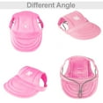 thumbnail image 4 of BT Bear Dog Hat with Ear Holes, Dog Baseball Mesh Cap, Adjustable Summer Travel Sport Hat For Small Medium Dogs Pink S, 4 of 6