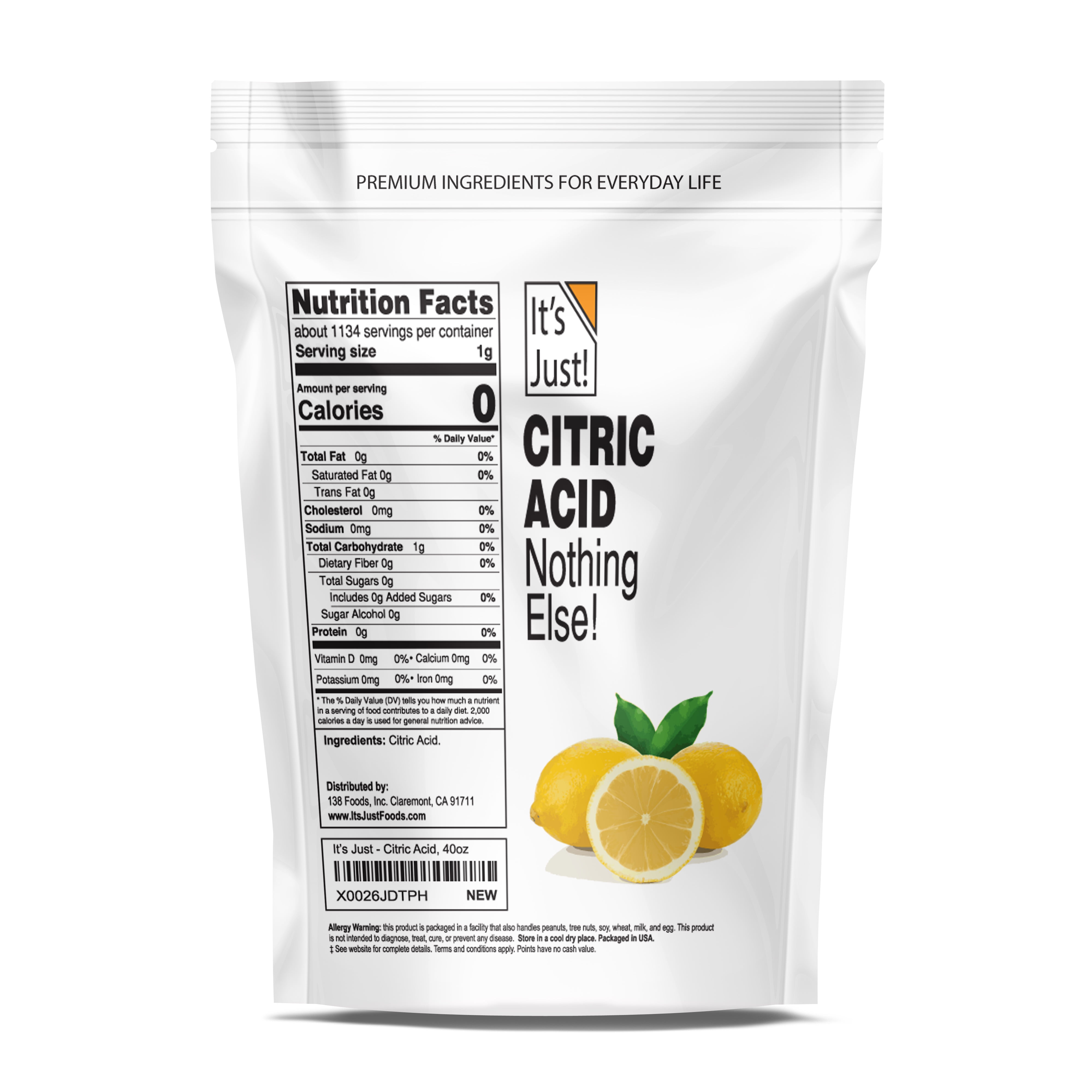  Mag365, ITL Health, Non-GMO Food-Grade Citric Acid, Multi-Purpose for Bath Bombs, Laundry Booster, Cleaning, Descaling