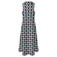 thumbnail image 5 of Colorful Music Dress Retro Vinyl Records Party Maxi Dress V Neck Pattern Bohemia Long Dresses Street Style Oversized Vestidos, 5 of 5