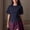Navy, variant on Women Crew Neck Short Sleeve Solid Top Slim Cutting for Daily Summer Style