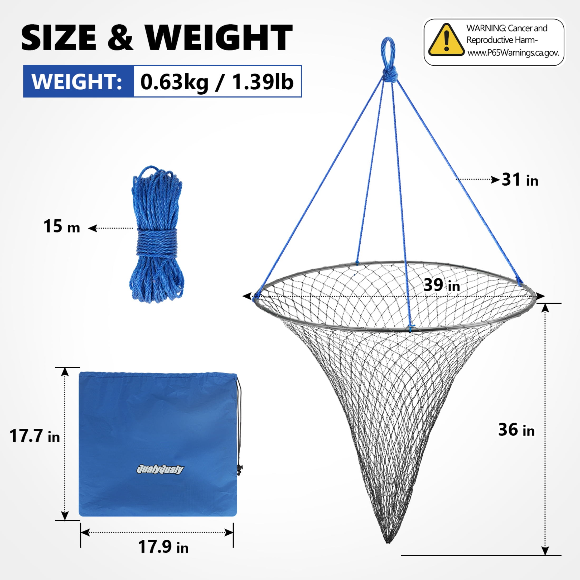 big net fishing catherby Double ring cotton crab with float and rope reliable use UNBELIEVABLE 8,000 Pounds Of CATFISH)