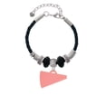thumbnail image 2 of Delight Jewelry Acrylic 1.25" Pink Megaphone Godmother Celtic Knot Leather Bead Bracelet, 7"+2" Extender, 2 of 4