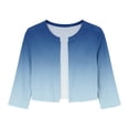 thumbnail image 4 of Fewfanhot Women Tops 3/4 Sleeve Open Front Cropped Bolero Shrug Cardigan Top, 4 of 7