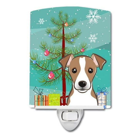 Caroline's Treasures BB1632CNL Christmas Tree and Jack Russell Terrier Ceramic Night Light, 6x4x3", multicolor