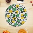 thumbnail image 3 of IH Casa Decor Printed Round Cotton Rope Placemat Lemon Branches - Set of 12, 3 of 4