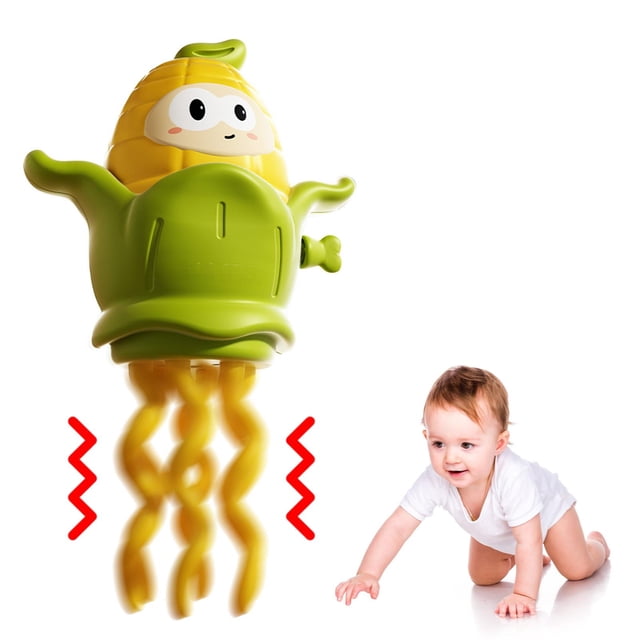 Juguete de cuerda para gatear con forma de pulpo y maíz bailarín para niños