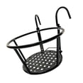 thumbnail image 5 of WRISTBIQUE Railing Flower Pot Holder Metal Black for Plant Lovers 1 Pair 8.65X7.47X6.68in, 5 of 8
