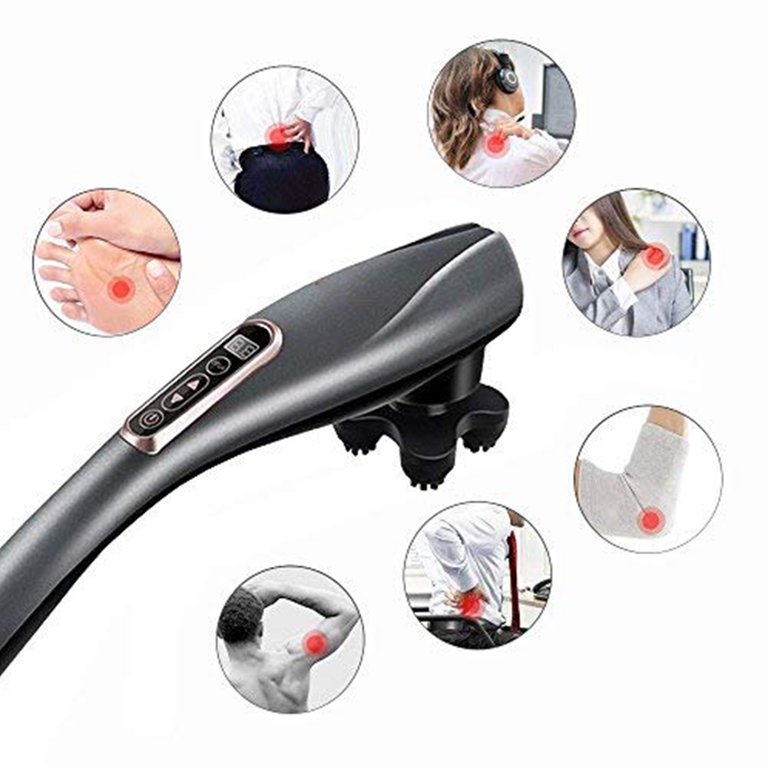  Handheld Back Massager, 6 Interchangeable Nodes, 6 Speeds & 6  Modes, Cordless Massager Deep Tissue Massage for Back Muscle Foot Neck  Shoulder Leg Body Pain Relief Home Office : Health & Household