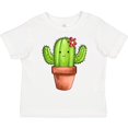 thumbnail image 3 of Inktastic Cute Cactus with Flower Hairpiece Boys or Girls Toddler T-Shirt, 3 of 5