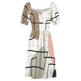 thumbnail image 5 of Mid Mod Mix up Sleeveless Dress Woman fashion wom's eving dresses023 wedding dresses for parties Female dress, 5 of 6