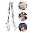 thumbnail image 2 of 2Pcs Practical Food Tongs Kitchen Tongs Stainless Steel Bread Clamps (Silver), 2 of 2