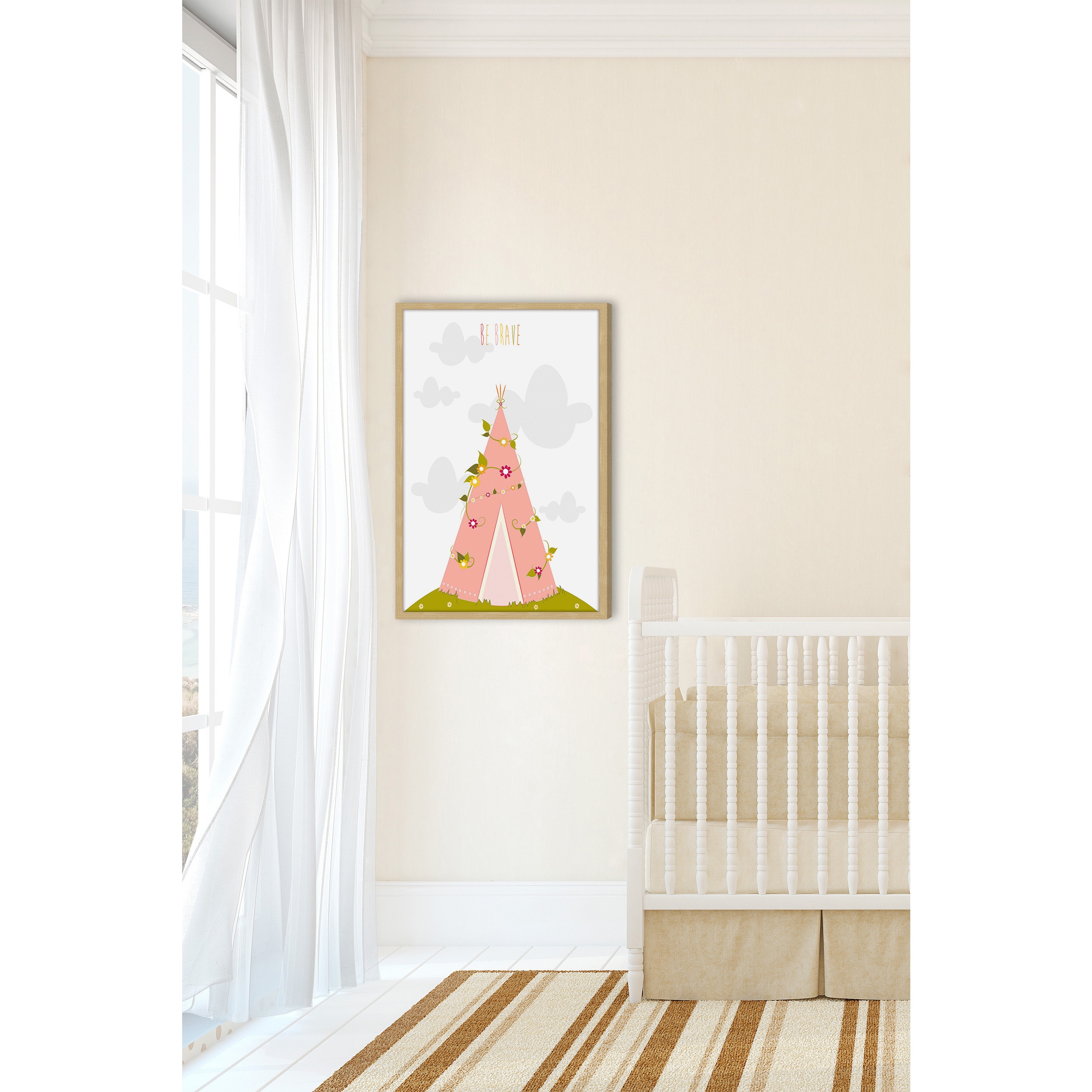 Marmont Hill "Pink Tee Pee" by Karen Zukowski Framed Painting Print