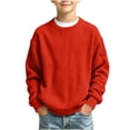 thumbnail image 2 of Kezqiaxn Teen Boy Clothes Long Sleeve Crewneck Sweatshirt with Pocket Fall Fashion Basic Pullover Tops School Kids Clothes Size 5-16, 2 of 6