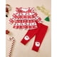 thumbnail image 2 of Disfraz navideño para niña Saeaby, conjunto de ciervos con forma de copo de nieve rojo, 9-12 m, 2 of 9