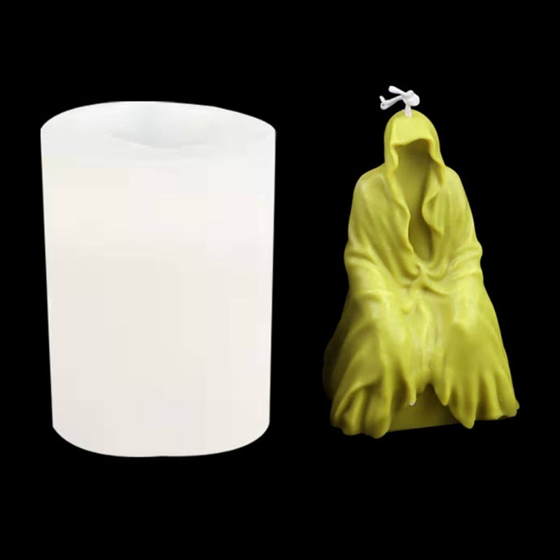 Silicone Mold Ghost Waiter Meditating Candle Mold Cake Decorating Soap Mould