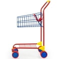 thumbnail image 3 of Bayer Design: Shopping Cart - Red & Blue - Grocery Pretend Play Toy, Spacious Basket Holds Toys & Dolls, Lightweight, Dual Wheels, Toddler-Kids 18mo+, 3 of 8