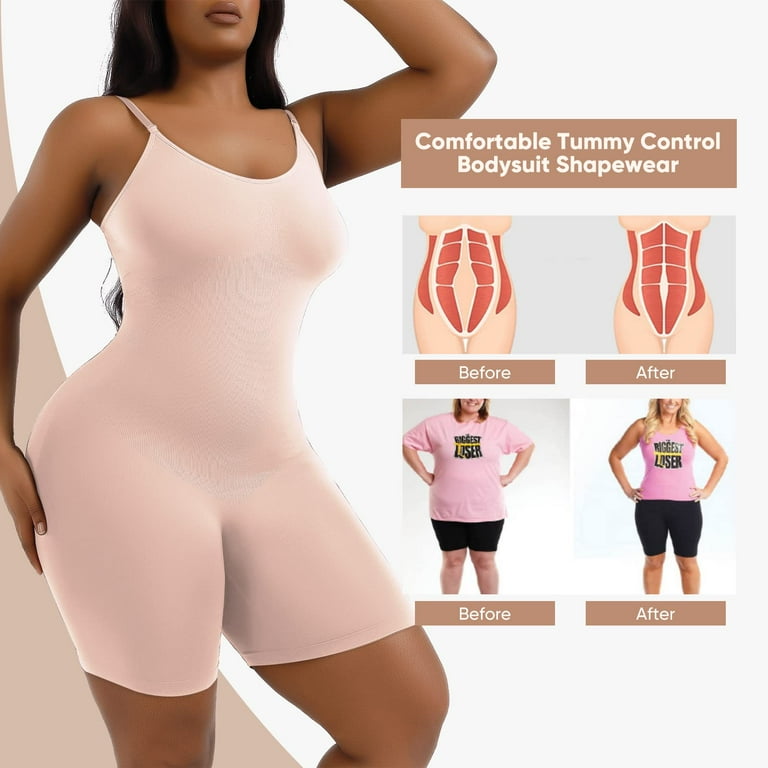 Simple Solid Shaping Bodysuit, Waist Trainer Tummy Control Open Crotch Body  Shaper, Women's Underwear & Shapewear