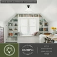 thumbnail image 3 of Huntley 12-in W Bronze Farmhouse Schoolhouse Semi Flush Mount Ceiling Light White Glass, 3 of 8