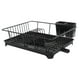 thumbnail image 4 of Escurridor de platos para encimera de cocina, escurridor de platos, organizador multiusos, soporte para tazas de ahorro de espacio con escurridor, negro, 4 of 9