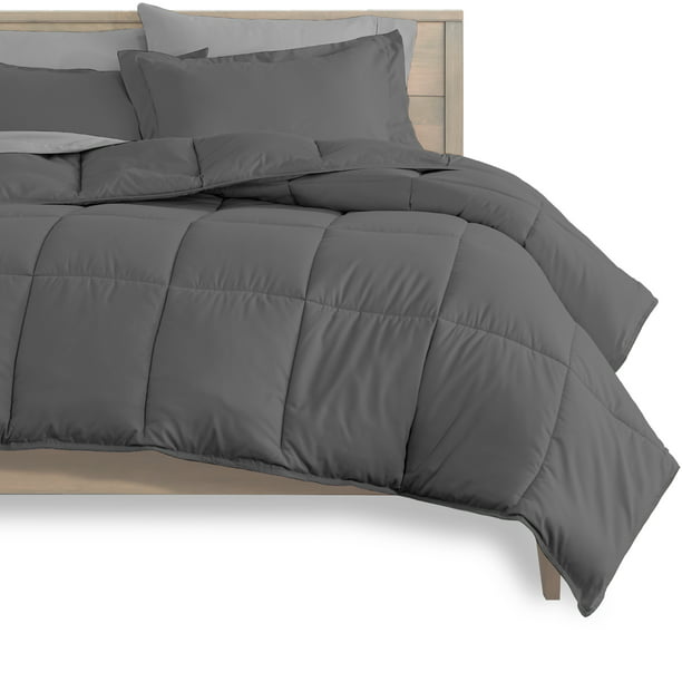 Bare Home 7 Piece Bed In A Bag Full Xl Comforter Set Grey Sheet Set Light Grey Walmart Com Walmart Com