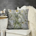 thumbnail image 2 of YINGXI Throw Pillow Cover White Daisy Decorative Pillow Cases Home Decor Sofa Living Room Flannel Throw Pillow Cover 22x22in, 2 of 5