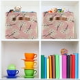 thumbnail image 6 of Storage Basket Berries Pink Foldable Canvas Laundry Baskets Bin Waterproof Inner Layer with Sturdy Handles for Toy Nursery Blanket Clothes 1 Pack Home Decor, 6 of 7