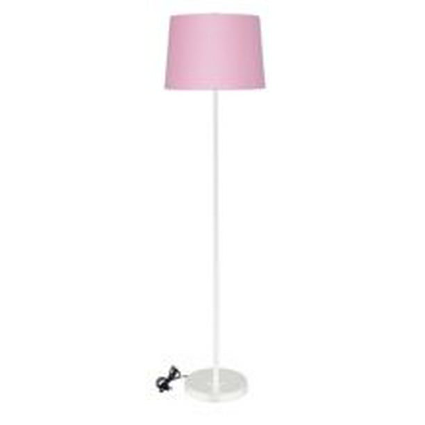 Your Zone White Stick Floor Lamp With, Pink Floor Lamp Shade