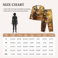 thumbnail image 4 of Pajamas for Women Set - Autumn Maple Leaf Cute Lemur Comfy Long Sleeve Button Up Pajama Sets for Women 2 Piece, Soft Sleepwear Nightwear Pjs Lounge Sets for Women with Pockets, 4 of 6