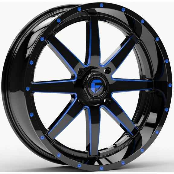 Fuel Maverick 18x7 ATV/UTV Wheel - Gloss Black/Blue (4/137) 4 3 [D6511870A644]