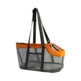 thumbnail image 4 of Pet Carrier Bag for Small Dog Cat Dog Purse Carrier Cage Shoulder Travel Bag Orange Gray, 4 of 9