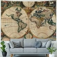 thumbnail image 4 of Orinice World Map Tapestry Wall Hanging Unique Style Graphic Tapestries Art for Home Decor Living Room Bedroom Apartment Dorm Farmhouse Wall Tapestry Art 50x40inch, 4 of 6