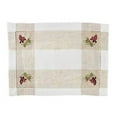 thumbnail image 3 of Fennco Styles Hommage BrodÃ© Collection Cottage Floral Embroidery Border Hemstitch Linen Blend Table Linens, 3 of 41