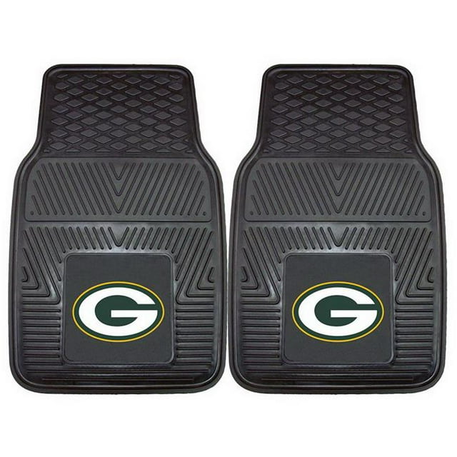 Green Bay Packers Car Mats Heavy Duty 2 Piece Vinyl