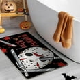thumbnail image 6 of Halloween Horror Classic Movie Decorative Front Door Mat, Scary Mask Welcome Doormat Indoor Outdoor Non-Slip Floor Entryway Rug, Bloody Knife Home Kitchen Decoration 17x30 Inch, 6 of 6