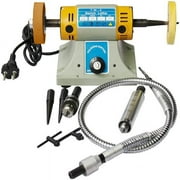 TOPCHANCES TM-2 Jewelry Rock Polishing Buffer Machine Bench Lathe Polisher Kits Rock Tumbler Gem Tools Grinder 200W