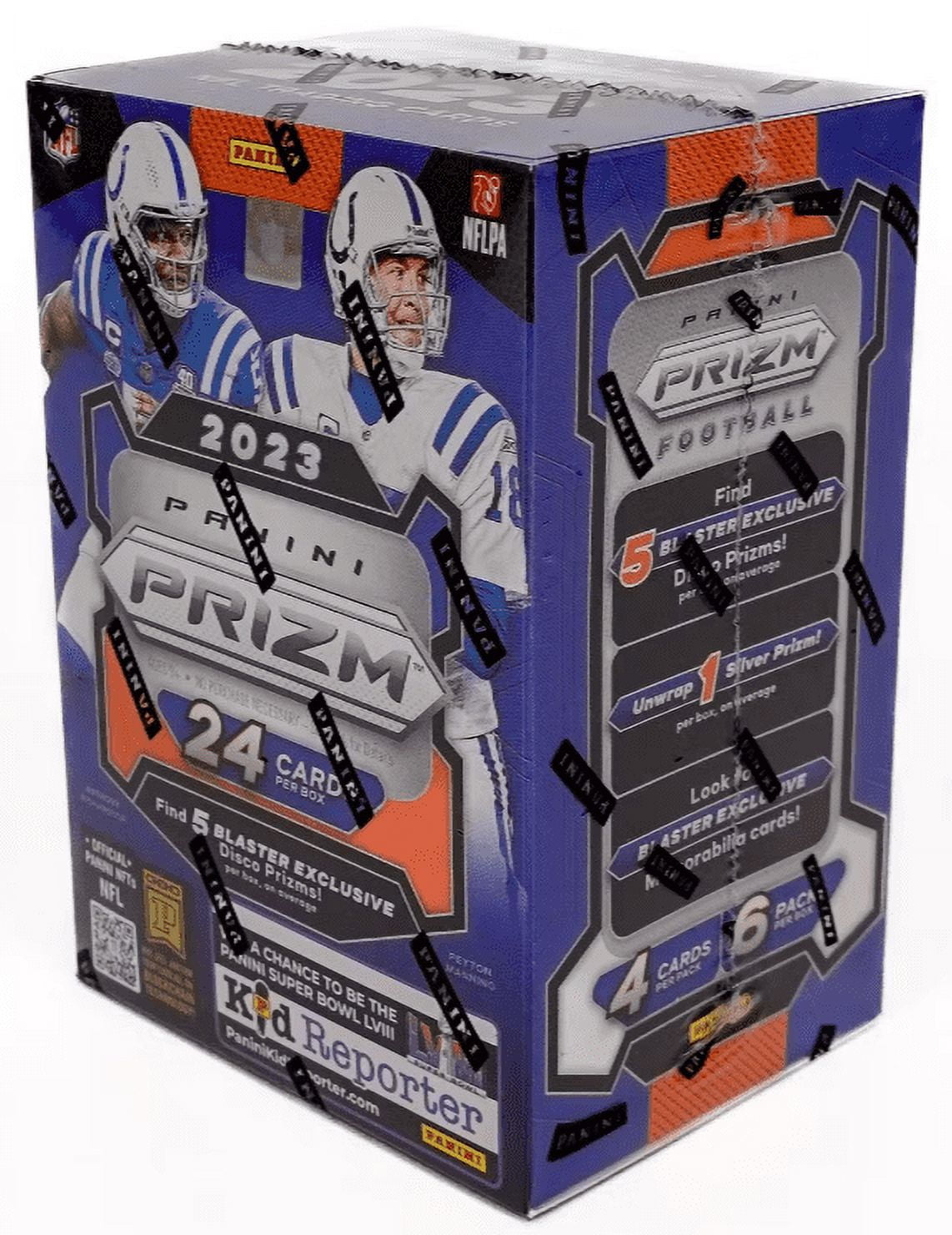 2023 Panini NFL Prizm Football Trading Card Mega Box with 6 Packs