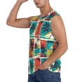 thumbnail image 3 of Balery Colorful Hawaii Palms Camisetas sin mangas para hombre, absorbe la humedad y protege contra el mal olor.-Large, 3 of 7