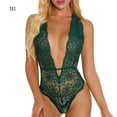 thumbnail image 1 of Mono Body de encaje sexy Mujer Lencería sexy de noche Ropa de dormir hueca, L, Verde Vogacara XX000099-05, 1 of 7