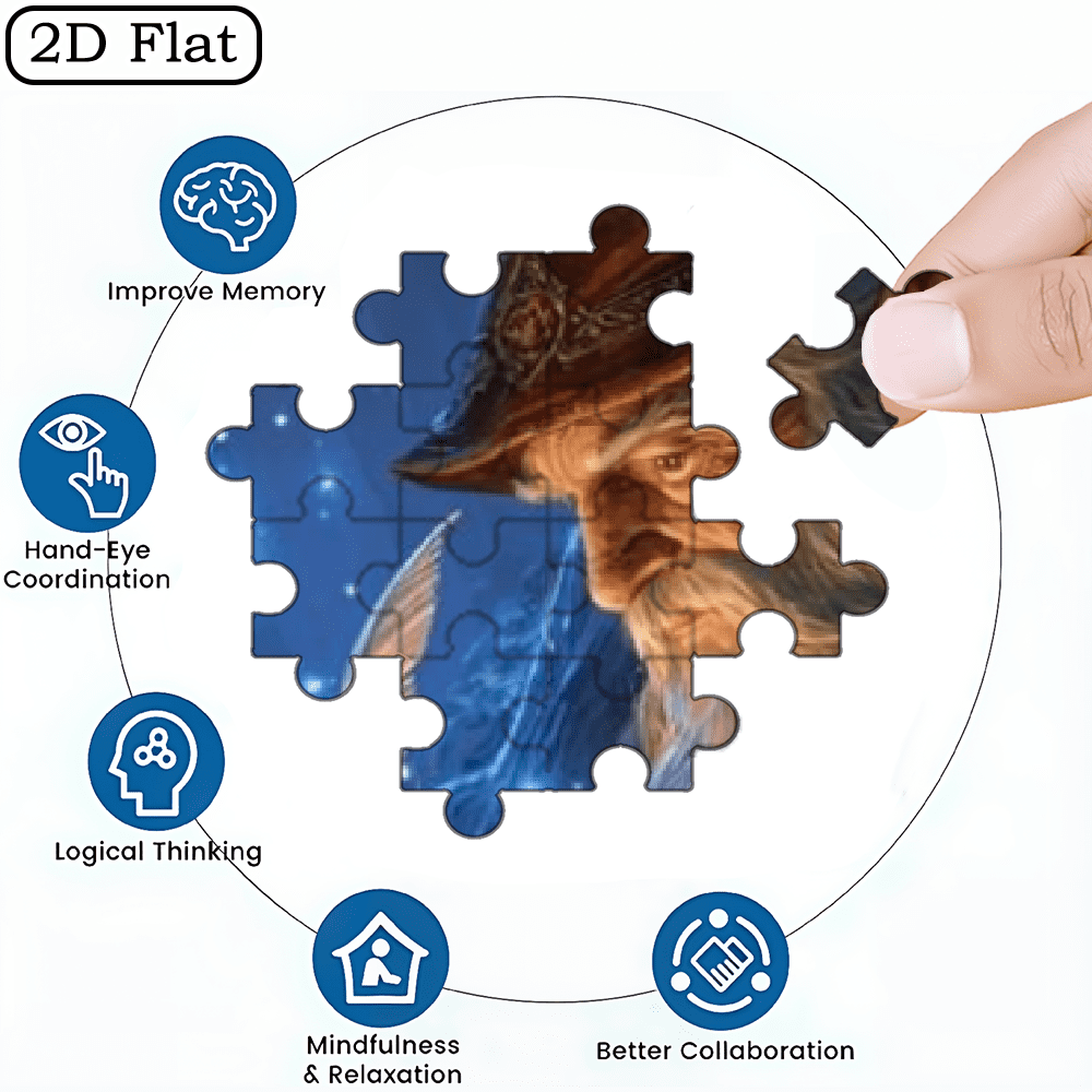 A Box of (1000pcs) Adult Puzzles, Character Landscape Theme, High Difficulty, Suitable for Adults, Family Entertainment, Home Decoration.29.4*19.6 in