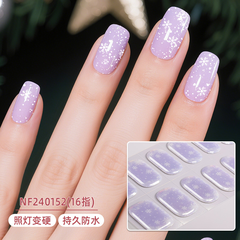 Christmas Semi-Curing Gel Nail Art Waterproof Cartoon Children's Cute 3D Nail Art Stickers - NF250152