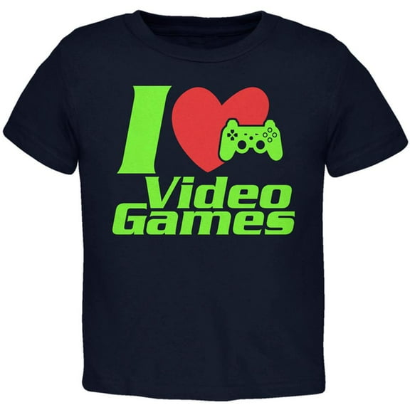 I Heart Video Games Gen 2 Toddler T Shirt Navy 2T