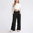 thumbnail image 2 of RMGVDSD Sweatpants for Girls Athletic Casual Pants Back to School Pants Loose Fit Comfortable Jogger Trousers Elastic Waist Everyday Slacks 14-15 Years, 2 of 9