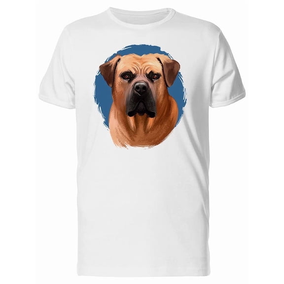 Boerboel Blue Background T-Shirt Men -Image by Shutterstock, Male x-Large
