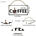 thumbnail image 3 of Coffee Bar Open Daily Cafe Decor Wood Hanging Plaque 5X10 Inch Coffee Signs Modern Bar Accessories Kitchen Home Pub Shop Coffee Station Farmhouse Decorative, 3 of 4