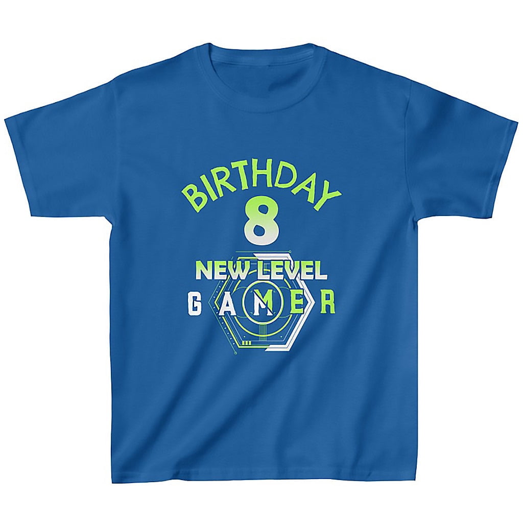 8th Birthday Shirt Boys Birthday Shirt Gamer 8th Birthday Gamer Shirts