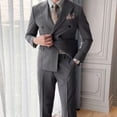 thumbnail image 2 of Trajes y blazers para hombre, conjunto de 2 piezas coreano, pantalones formales de moda para negocios, caballero clásico e informal, de lujo, 2 of 5